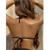 imageSOLY HUX Womens Halter Neck Bikini Top Sleeveless Tie Back Swim Tops Cheeky BeachwearPure Black