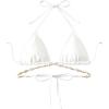 imageSOLY HUX Bikini Tops for Women Triangle Swimsuit Tops Halter Tie Back Bathing SuitPure White