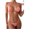 imageSOLY HUX Womens Bathing Suit Tropical Print Triangle Bikini Sets Two Piece SwimsuitOrange Tropical