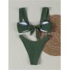 imageSOLY HUX Womens Bikini Set High Cut Bathing Suits 2 Piece Summer Cheeky SwimsuitsPure Green
