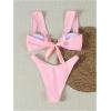 imageSOLY HUX Womens Bikini Set High Cut Bathing Suits 2 Piece Summer Cheeky SwimsuitsPure Pink