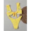 imageSOLY HUX Womens Bikini Set High Cut Bathing Suits 2 Piece Summer Cheeky SwimsuitsPure Yellow