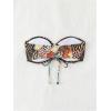 imageSOLY HUX Womens Boho Bandeau Bikini Top Only Hollow Out String Swim Tops Swimsuit Summer BeachwearMulti Printed