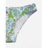 imageSOLY HUX Womens Floral Print Spaghetti Strap Bikini Sets Ribbed V Bathing Suit 2 Piece SwimsuitGreen Floral Print