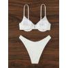 imageSOLY HUX Womens Two Piece Swimsuit Bathing Suits Solid Underwire Bikini SetsSolid White