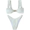 imageSOLY HUX Womens Bikini Set High Cut Bathing Suits 2 Piece Summer Cheeky SwimsuitsPure Beige