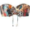 imageSOLY HUX Womens Boho Bandeau Bikini Top Only Hollow Out String Swim Tops Swimsuit Summer BeachwearMulti Printed