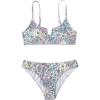 imageSOLY HUX Womens Floral Print Spaghetti Strap Bikini Sets Ribbed V Bathing Suit 2 Piece SwimsuitDisty Floral