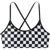 imageSOLY HUX Womens Summer Checkerboard Print Bikini Top Spaghetti Straps Bathing Suit Tops Beach Vacation ClothesBlack and White