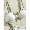 imageSOLY HUX Womens Bathing Suit Underwire Tie Side Bikini Sets Two Piece SwimsuitPlain White