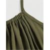imageSOLY HUX Womens Cute Y2k Ruffle Tie Camisole Top Spaghetti Strap Vest Sleeveless Flowy ShirtsArmy Green