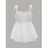 imageSOLY HUX Womens Cute Y2k Ruffle Tie Camisole Top Spaghetti Strap Vest Sleeveless Flowy ShirtsPlain White