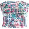 imageSOLY HUX Womens Summer Bandeau Tube Tops Boho Printed Strapless Fitted Crop Vest ShirtsMulti Printed
