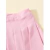 imageSOLY HUX Girls Butterfly Print Short Sleeve Tee Top and Pleated Skirt Set 2 Piece OutfitsWhite Pink