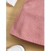 imageSOLY HUX Girls Skirt Outfits Long Sleeve Knitted Shirt Sweater Ruffle Trim Tshirt Tops ampamp Mini Skirt Cute Clothes 2 Piece SetWhite and Pink