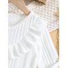 imageSOLY HUX Girls Skirt Outfits Long Sleeve Knitted Shirt Sweater Ruffle Trim Tshirt Tops ampamp Mini Skirt Cute Clothes 2 Piece SetWhite and Pink