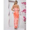 imageSOLY HUX Womens 2 Piece Skirt Sets Strapless Crop Tube Top Bodycon Maxi Skirt Summer Floral OutfitsOrange Floral