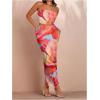 imageSOLY HUX Womens 2 Piece Skirt Sets Strapless Crop Tube Top Bodycon Maxi Skirt Summer Floral OutfitsRed Floral