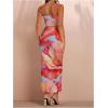imageSOLY HUX Womens 2 Piece Skirt Sets Strapless Crop Tube Top Bodycon Maxi Skirt Summer Floral OutfitsRed Floral