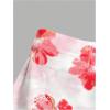 imageSOLY HUX Womens 2 Piece Skirt Sets Strapless Crop Tube Top Bodycon Maxi Skirt Summer Floral OutfitsWhite Pink Floral