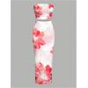 imageSOLY HUX Womens 2 Piece Skirt Sets Strapless Crop Tube Top Bodycon Maxi Skirt Summer Floral OutfitsWhite Pink Floral