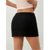 imageSOLY HUX Womens Bodycon Mini Skirt Split Hem Y2k Stretchy Going Out SkirtsSolid Black
