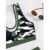 imageSOLY HUX Womens Camo Print Cut Out High Waisted Shorts Bikini Set Bathing Suits 2 Piece SwimsuitMulticoloured Camo