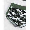 imageSOLY HUX Womens Camo Print Cut Out High Waisted Shorts Bikini Set Bathing Suits 2 Piece SwimsuitMulticoloured Camo