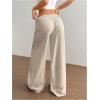imageSOLY HUX Womens Drawstring Waist Straight Leg Sweatpants Casual Baggy Lounge PantsSolid Apricot