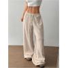 imageSOLY HUX Womens Drawstring Waist Straight Leg Sweatpants Casual Baggy Lounge PantsSolid Apricot