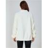 imageSOLY HUX Womens Maternity Winter Coat Fleece Zip Up Maternity Jackets for Pregnant Women Coat Extender for PregnancyPure White