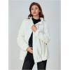imageSOLY HUX Womens Maternity Winter Coat Fleece Zip Up Maternity Jackets for Pregnant Women Coat Extender for PregnancyPure White