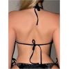 imageSOLY HUX Womens Sequin Bikini Tops Triangle Halter Tie Back Sparkly Star Swimsuit Tops Bathing SuitBlack Star