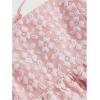 imageSOLY HUX Womens Spaghetti Strap Ruffle Hem Peplum Cami Top Jacquard CamisolePlain Pink