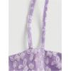 imageSOLY HUX Womens Spaghetti Strap Ruffle Hem Peplum Cami Top Jacquard CamisolePlain Purple