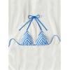 imageSOLY HUX Womens Triangle Bikini Tops Striped Halter Tie Back Bathing Suit Swimsuit TopsBlue Striped