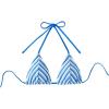 imageSOLY HUX Womens Triangle Bikini Tops Striped Halter Tie Back Bathing Suit Swimsuit TopsBlue Striped