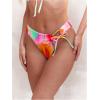 imageSOLY HUX Womens Bandeau Bikini Set Tie Dye Tie Front Strapless Swimsuit Two Piece Bathing SuitMulticoloured Tie Dye
