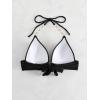 imageSOLY HUX Womens Halter Push Up Bikini Top Ring Linked Swimsuit Bathing Suit TopsPure Black