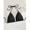 imageSOLY HUX Womens Halter Triangle Bikini Top Tie Back Bathing Suit Top Sexy Swimwear for WomenA Plain Black