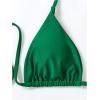 imageSOLY HUX Womens Halter Triangle Bikini Top Tie Back Bathing Suit Top Sexy Swimwear for WomenDark Green