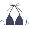imageSOLY HUX Womens Halter Triangle Bikini Top Tie Back Bathing Suit Top Sexy Swimwear for WomenDusty Blue