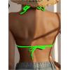 imageSOLY HUX Womens Halter Triangle Bikini Top Tie Back Bathing Suit Top Sexy Swimwear for WomenNeon Green