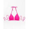 imageSOLY HUX Womens Halter Triangle Bikini Top Tie Back Bathing Suit Top Sexy Swimwear for WomenNeon Pink