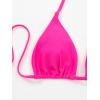 imageSOLY HUX Womens Halter Triangle Bikini Top Tie Back Bathing Suit Top Sexy Swimwear for WomenNeon Pink