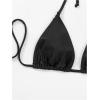 imageSOLY HUX Womens Halter Triangle Bikini Top Tie Back Bathing Suit Top Sexy Swimwear for WomenPlain Black