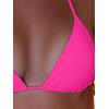 imageSOLY HUX Womens Halter Triangle Bikini Top Tie Back Bathing Suit Top Sexy Swimwear for WomenPlain Hot Pink