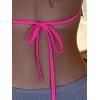 imageSOLY HUX Womens Halter Triangle Bikini Top Tie Back Bathing Suit Top Sexy Swimwear for WomenPlain Hot Pink