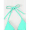 imageSOLY HUX Womens Halter Triangle Bikini Top Tie Back Bathing Suit Top Sexy Swimwear for WomenPlain Mint Green
