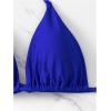 imageSOLY HUX Womens Halter Triangle Bikini Top Tie Back Bathing Suit Top Sexy Swimwear for WomenPure Dark Blue